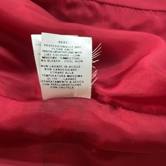 Moschino Cheap and Chic Red Front Bow Sheath Dress Size 6 Sleeveless Midi - Picture 12 of 15